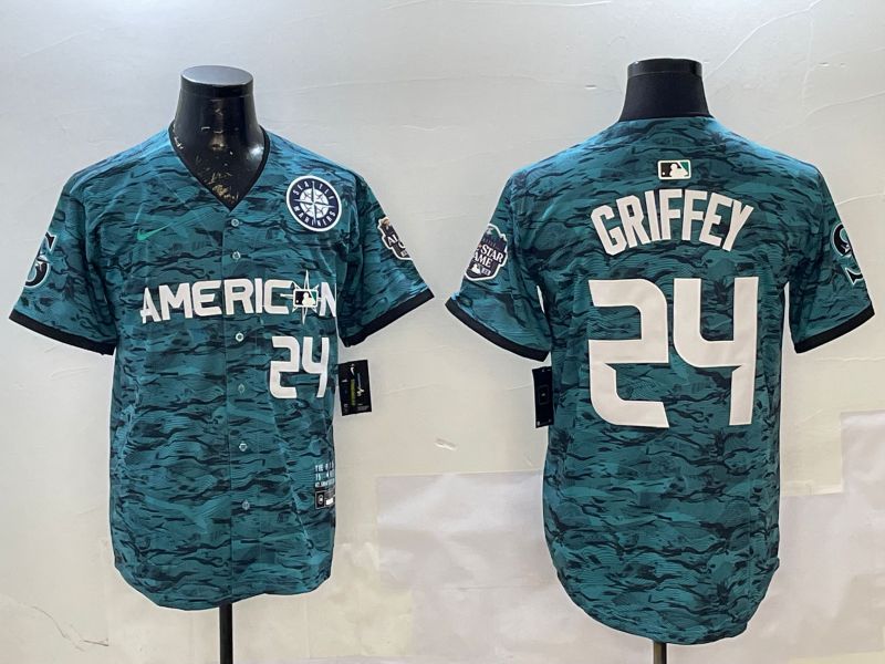 Men Seattle Mariners #24 Griffey Blue All star 2025 Nike MLB Jersey style 2->argentina jersey->Soccer Country Jersey